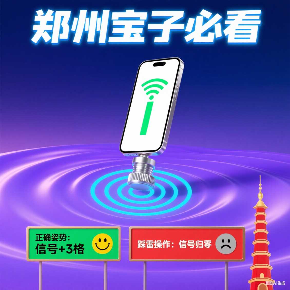 二七区宝子必看！手机信号增强器这样用，信号满格不踩坑